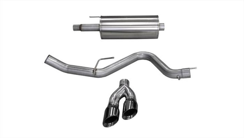Corsa 2015-2020 Ford F-150 5.0L V8 (Super Crew Cab) Black Sport Single Side Dual 4in Tips CB Exhaust Corsa 2015-2020 Ford F-150 5.0L V8 (Super Crew Cab) Black Sport Single Side Dual 4in Tips CB Exhaust