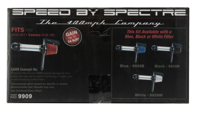 Spectre 10-11 Chevy Camaro V6-3.6L F/I Air Intake Kit - Clear Anodized w/Red Filter Spectre 10-11 Chevy Camaro V6-3.6L F/I Air Intake Kit - Clear Anodized w/Red Filter