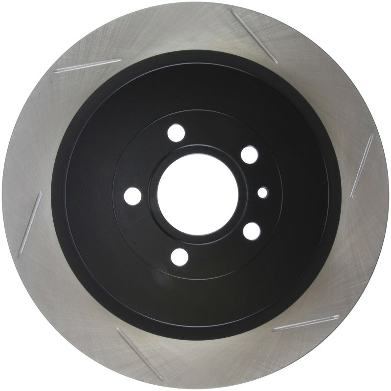 StopTech Premium High Carbon 13-14 Ford Mustang/Shelby GT500 Left Rear Disc Slotted Brake Rotor StopTech Premium High Carbon 13-14 Ford Mustang/Shelby GT500 Left Rear Disc Slotted Brake Rotor