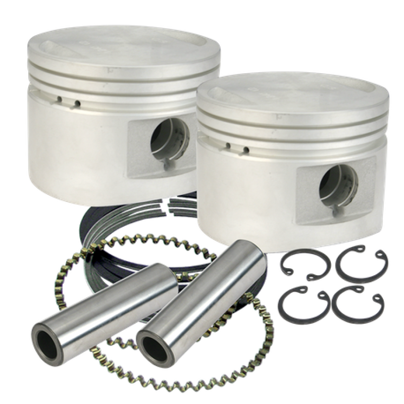 S&S Cycle 84-99 BT w/ Stock Heads .010in 80in Cast Flat-Topped Replacement Piston Kit S&S Cycle 84-99 BT w/ Stock Heads .010in 80in Cast Flat-Topped Replacement Piston Kit