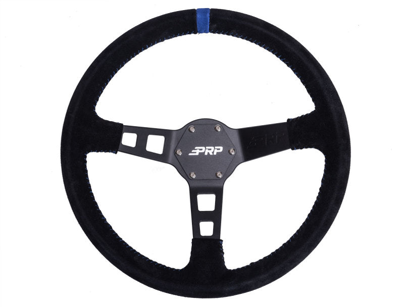 PRP Deep Dish Suede Steering Wheel- Blue PRP Deep Dish Suede Steering Wheel- Blue