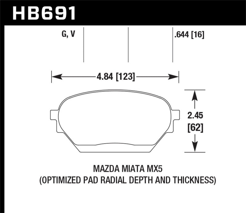 Hawk 06-14 Mazda MX-5 DTC-60 Race Front Brake Pads Hawk 06-14 Mazda MX-5 DTC-60 Race Front Brake Pads