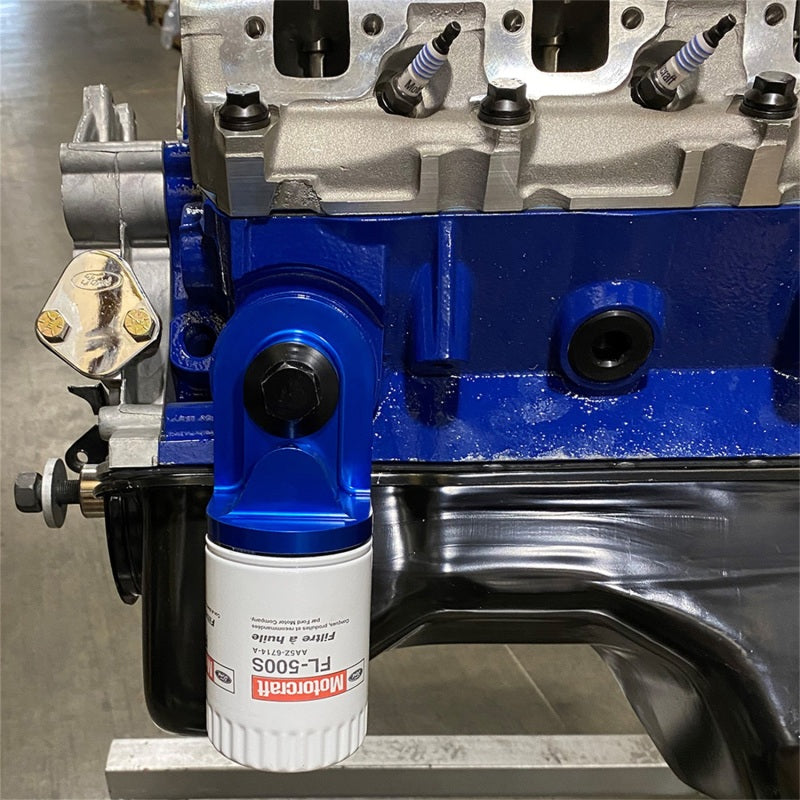 Ford Racing Push Rod V8 90 Degree Billet Oil Filter Adapter Ford Racing Push Rod V8 90 Degree Billet Oil Filter Adapter