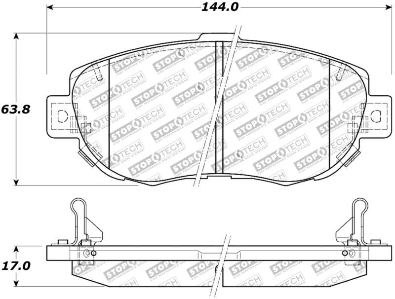 StopTech Street Touring 00-05 Lexus IS 250/300/350 Front Brake Pads StopTech Street Touring 00-05 Lexus IS 250/300/350 Front Brake Pads