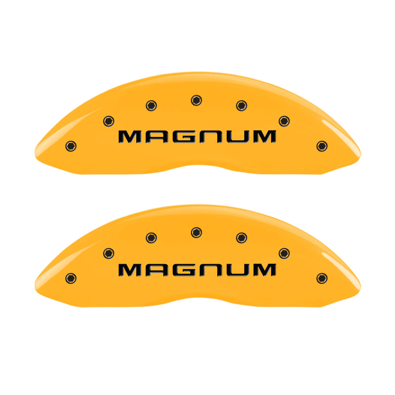 MGP 4 Caliper Covers Engraved Front & Rear Magnum Yellow Finish Black Char 2006 Dodge Charger MGP 4 Caliper Covers Engraved Front & Rear Magnum Yellow Finish Black Char 2006 Dodge Charger