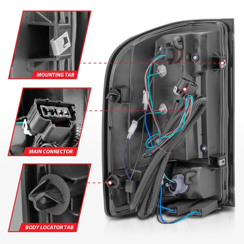 ANZO 2007-2013 Chevrolet Silverado1500/ 2500/ 3500 LED Tail Lights w/ Light Bar Black Housing Smoke ANZO 2007-2013 Chevrolet Silverado1500/ 2500/ 3500 LED Tail Lights w/ Light Bar Black Housing Smoke