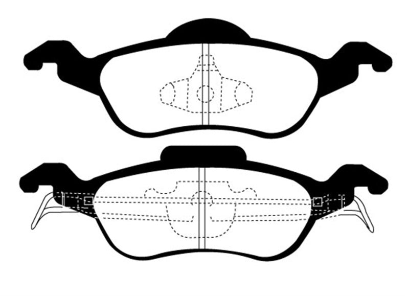 EBC 00-04 Ford Focus 2.0 Greenstuff Front Brake Pads EBC 00-04 Ford Focus 2.0 Greenstuff Front Brake Pads