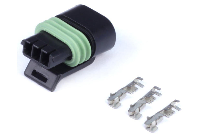 Haltech Delphi 3 Pin Single Row Flat Coil Connector Plug & Pins Haltech Delphi 3 Pin Single Row Flat Coil Connector Plug & Pins