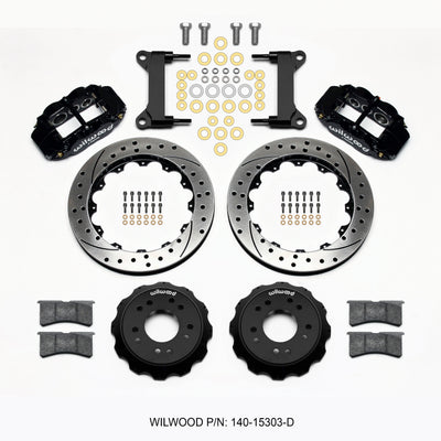 Wilwood Narrow Superlite 6R Front Hat Kit 13.06 Drilled 63-87 C10 w/ Wilwood Pro Spindles