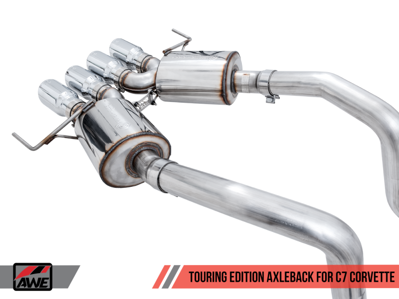 AWE Tuning 14-19 Chevy Corvette C7 Z06/ZR1 (w/o AFM) Touring Edition Axle-Back Exhaust w/Chrome Tips AWE Tuning 14-19 Chevy Corvette C7 Z06/ZR1 (w/o AFM) Touring Edition Axle-Back Exhaust w/Chrome Tips