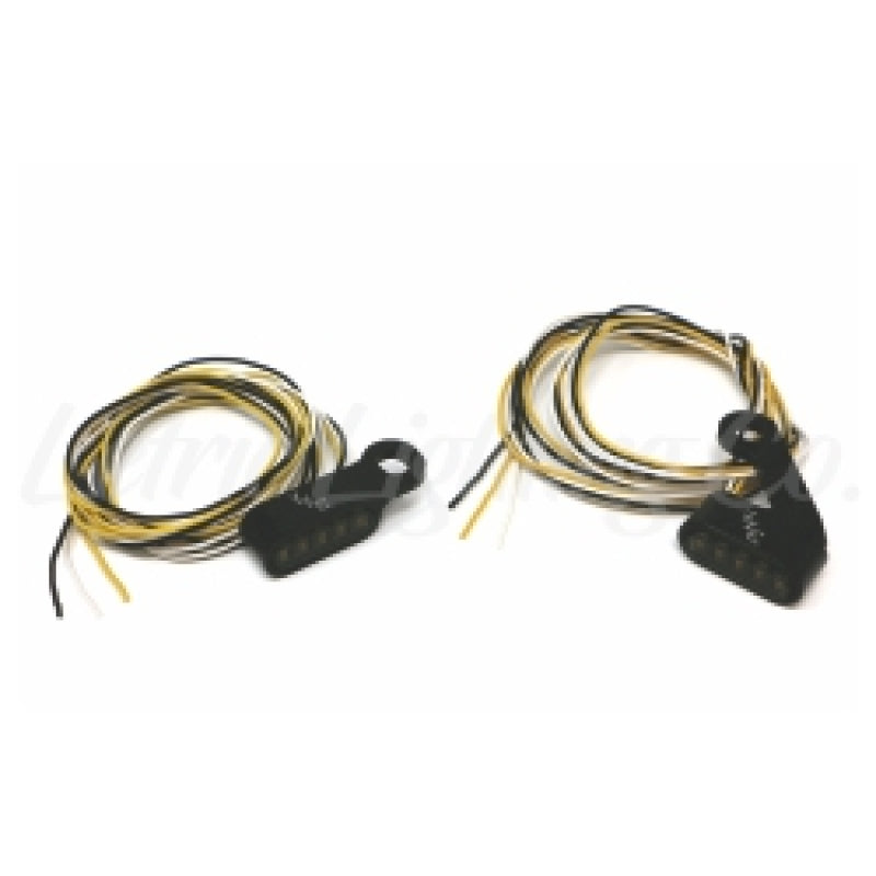 Letric Lighting Black Mini Mirror Mounted Front LED Turn Signals - Black Letric Lighting Black Mini Mirror Mounted Front LED Turn Signals - Black