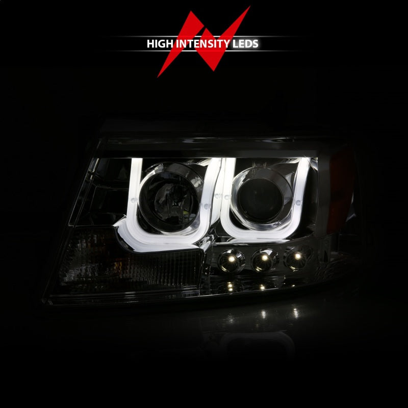 ANZO 2004-2008 Ford F-150 Projector Headlights w/ U-Bar Chrome ANZO 2004-2008 Ford F-150 Projector Headlights w/ U-Bar Chrome
