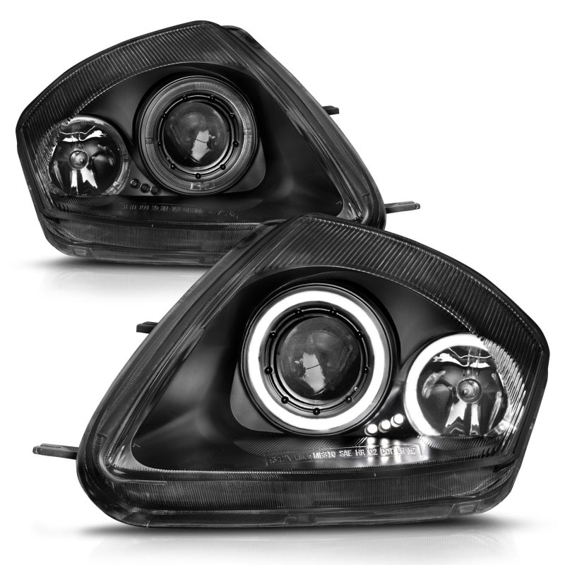 ANZO 2000-2005 Mitsubishi Eclipse Projector Headlights w/ Halo Black ANZO 2000-2005 Mitsubishi Eclipse Projector Headlights w/ Halo Black