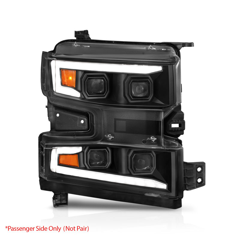 ANZO 19-22 Chevrolet Silverado 1500 LED Proj HL w/Lgt Bar SwBk Seq. Blk w/In. Light - Passenger Side ANZO 19-22 Chevrolet Silverado 1500 LED Proj HL w/Lgt Bar SwBk Seq. Blk w/In. Light - Passenger Side