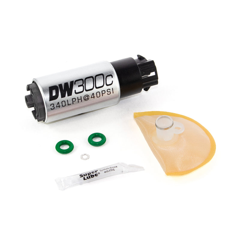 DeatschWerks 340lph DW300C Compact Fuel Pump w/ 08-14 WRX/ 08-15 STI Set Up Kit (w/ Mounting Clips) DeatschWerks 340lph DW300C Compact Fuel Pump w/ 08-14 WRX/ 08-15 STI Set Up Kit (w/ Mounting Clips)