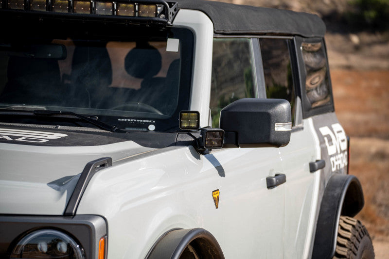 DV8 Offroad 2021 Ford Bronco A Pillar Dual Light Pod Drop Mounts DV8 Offroad 2021 Ford Bronco A Pillar Dual Light Pod Drop Mounts