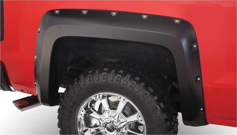 Bushwacker 14-18 Chevy Silverado 1500 Fleetside Pocket Style Flares 4pc - Black Bushwacker 14-18 Chevy Silverado 1500 Fleetside Pocket Style Flares 4pc - Black