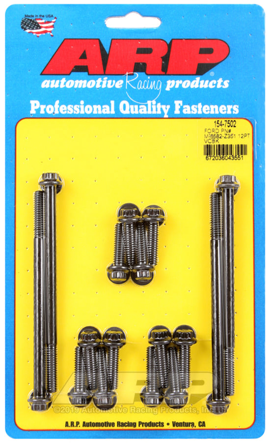 ARP Small Block Ford Valve Cover 12pt Bolt Kit (For P/N M-6582-Z351) ARP Small Block Ford Valve Cover 12pt Bolt Kit (For P/N M-6582-Z351)