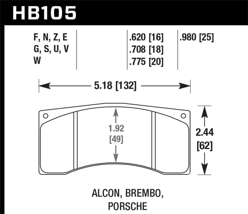 Hawk Alcon B Caliber HPS Street Brake Pads Hawk Alcon B Caliber HPS Street Brake Pads