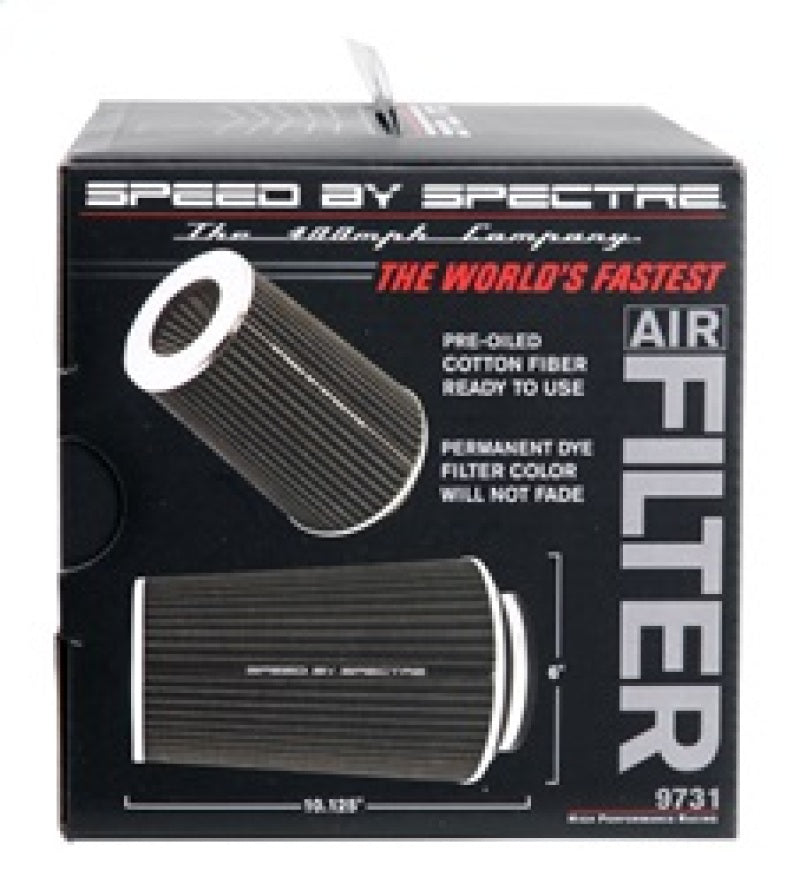 Spectre Adjustable Conical Air Filter 9-1/2in. Tall (Fits 3in. / 3-1/2in. / 4in. Tubes) - Black Spectre Adjustable Conical Air Filter 9-1/2in. Tall (Fits 3in. / 3-1/2in. / 4in. Tubes) - Black