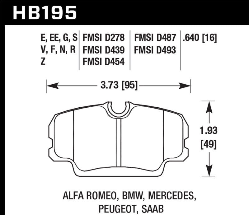 Hawk 84-4/91 BMW 325 (E30) HT-10 Front Race Pads (NOT FOR STREET USE) Hawk 84-4/91 BMW 325 (E30) HT-10 Front Race Pads (NOT FOR STREET USE)