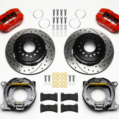 Wilwood Dynapro Low-Profile 11.00in P-Brake Kit Drill-Red Impala 59-64 / Corvette 57-62