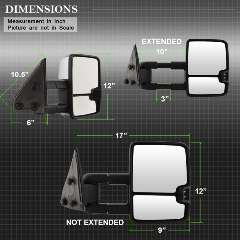 xTune Chevy Silverado 99-06 G3 LED Signal Telescoping Mirror Chrome - SET MIR-CS03S-G3C-MA-AM-SET xTune Chevy Silverado 99-06 G3 LED Signal Telescoping Mirror Chrome - SET MIR-CS03S-G3C-MA-AM-SET