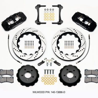 Wilwood AERO6 Front Hat Kit 14.00 Drilled 2015-Up Mustang w/Lines