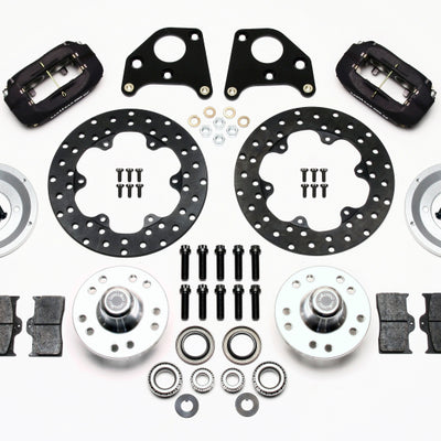 Wilwood Forged Dynalite Front Drag Kit Drilled Rotor 62-72 CDP B & E Body-Drum
