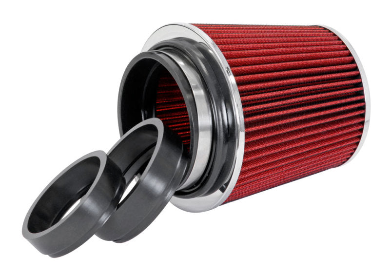 Spectre Adjustable Conical Air Filter 5-1/2in. Tall (Fits 3in. / 3-1/2in. / 4in. Tubes) - Red Spectre Adjustable Conical Air Filter 5-1/2in. Tall (Fits 3in. / 3-1/2in. / 4in. Tubes) - Red