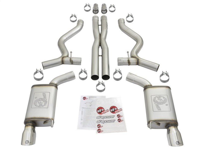 aFe MACHForce XP 3in Sport Tone Cat-Back Exhausts w/ Polished Tips 15-17 Ford Mustang V6/V8 aFe MACHForce XP 3in Sport Tone Cat-Back Exhausts w/ Polished Tips 15-17 Ford Mustang V6/V8