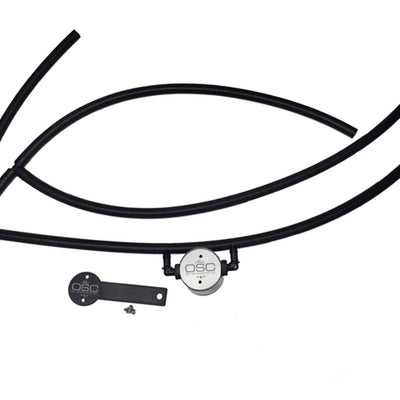 J&L 16-24 Nissan Titan 5.6L Passenger Side Oil Separator 3.0 - Clear Anodized