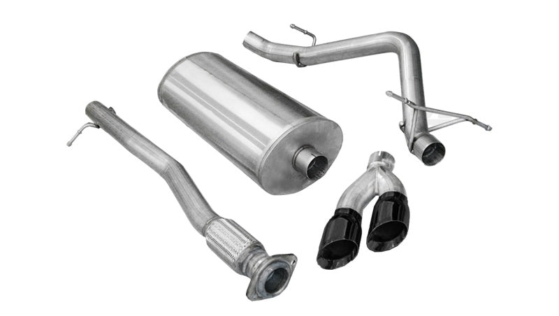 Corsa 2011-2013 GMC Sierra Ext. Cab/Std. Bed 1500 6.2L V8 Black Sport Cat-Back Exhaust Corsa 2011-2013 GMC Sierra Ext. Cab/Std. Bed 1500 6.2L V8 Black Sport Cat-Back Exhaust