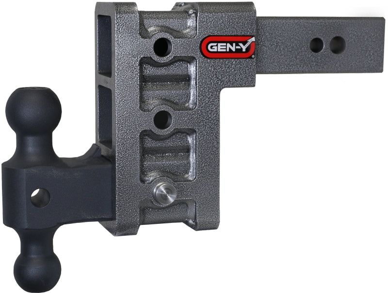 Gen-Y Mega Duty 2.5in Shank 6in Drop 3.5K TW 32K Hitch w/GH-0161 Dual-Ball Gen-Y Mega Duty 2.5in Shank 6in Drop 3.5K TW 32K Hitch w/GH-0161 Dual-Ball