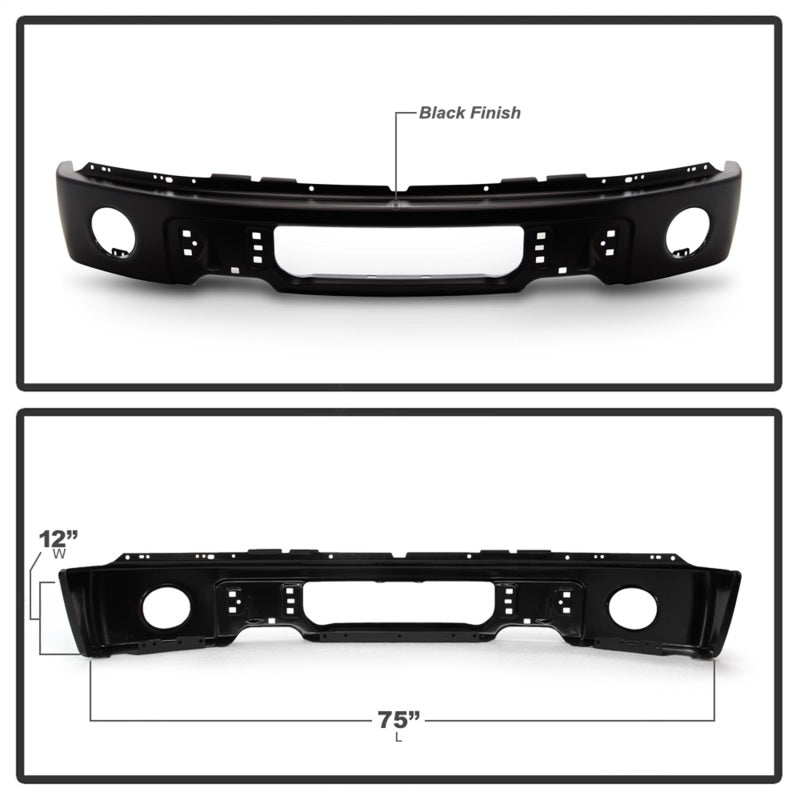 Spyder Ford F150 09-14 w/Fog Light Hole Front Bumper - Black (OEM # 9L3Z17757DPTM) Spyder Ford F150 09-14 w/Fog Light Hole Front Bumper - Black (OEM # 9L3Z17757DPTM)