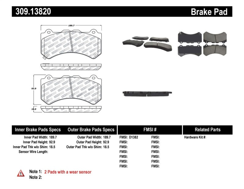 StopTech Performance Brake Pads StopTech Performance Brake Pads
