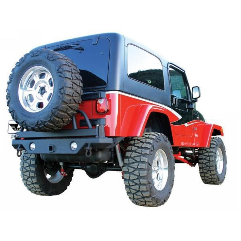 Rampage 1987-1995 Jeep Wrangler(YJ) Recovery Bumper Rear - Black Rampage 1987-1995 Jeep Wrangler(YJ) Recovery Bumper Rear - Black