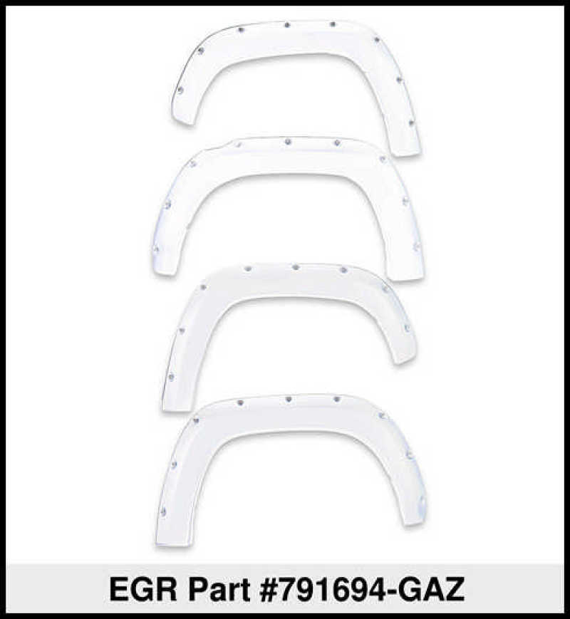 EGR 19-22 Chevrolet Silverado 1500 Summit White Traditional Bolt-On Look Fender Flares Set Of 4 EGR 19-22 Chevrolet Silverado 1500 Summit White Traditional Bolt-On Look Fender Flares Set Of 4