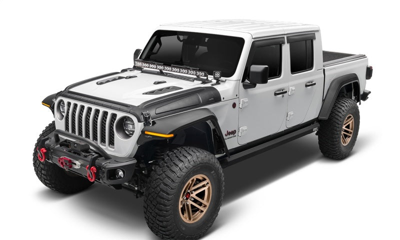 Bushwacker 18-22 Jeep Wrangler 2/4dr / 20-22 Jeep Gladiator Trail Armor Hood Armor (3pc) - Tex. Blk Bushwacker 18-22 Jeep Wrangler 2/4dr / 20-22 Jeep Gladiator Trail Armor Hood Armor (3pc) - Tex. Blk