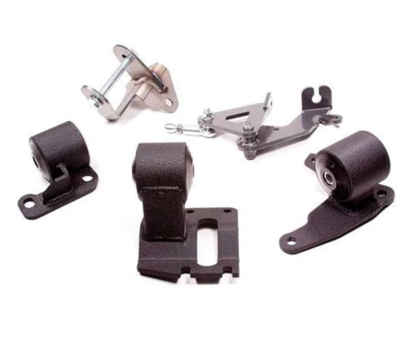 Innovative 90-93 Integra H-Series Black Steel Mounts 60A Bushings Innovative 90-93 Integra H-Series Black Steel Mounts 60A Bushings