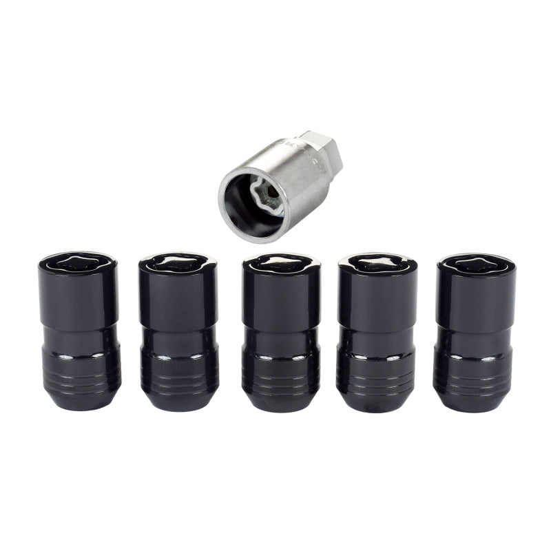 McGard Wheel Lock Nut Set - 5pk. (Cone Seat) M14X1.5 / 22mm Hex / 1.639in OAL - Black McGard Wheel Lock Nut Set - 5pk. (Cone Seat) M14X1.5 / 22mm Hex / 1.639in OAL - Black