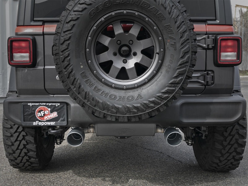 aFe Rebel Series 2.5in 409 SS Axle-Back Exhaust w/ Black Tips 2018+ Jeep Wrangler (JL) V6 3.6L aFe Rebel Series 2.5in 409 SS Axle-Back Exhaust w/ Black Tips 2018+ Jeep Wrangler (JL) V6 3.6L