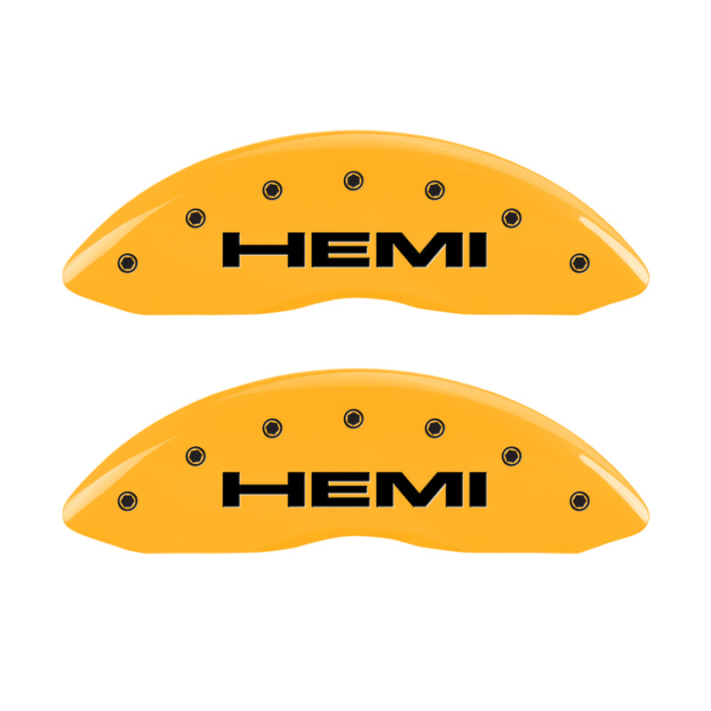 MGP 4 Caliper Covers Engraved Front & Rear Hemi Yellow Finish Black Char 2006 Jeep Commander MGP 4 Caliper Covers Engraved Front & Rear Hemi Yellow Finish Black Char 2006 Jeep Commander