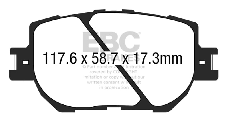 EBC 14+ Lexus IS250 2.5 Redstuff Front Brake Pads EBC 14+ Lexus IS250 2.5 Redstuff Front Brake Pads