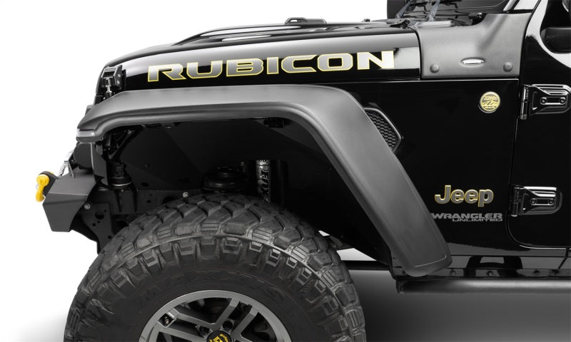 Bushwacker 18-21 Jeep Wrangler JL (2-Door & 4-Door) Flat Style Flares 4pc - Black Bushwacker 18-21 Jeep Wrangler JL (2-Door & 4-Door) Flat Style Flares 4pc - Black