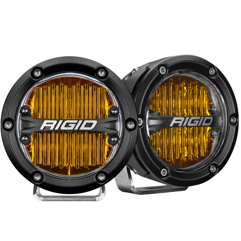 Rigid Industries 360-Series 4in LED SAE J583 Fog Light - Selective Yellow (Pair) Rigid Industries 360-Series 4in LED SAE J583 Fog Light - Selective Yellow (Pair)