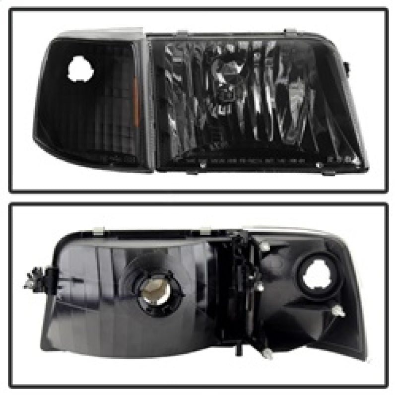 xTune Ford Ranger 93-97 Crystal Headlights w/ Corner Lights 4pcs Sets Black HD-JH-FR93-SET-BK xTune Ford Ranger 93-97 Crystal Headlights w/ Corner Lights 4pcs Sets Black HD-JH-FR93-SET-BK