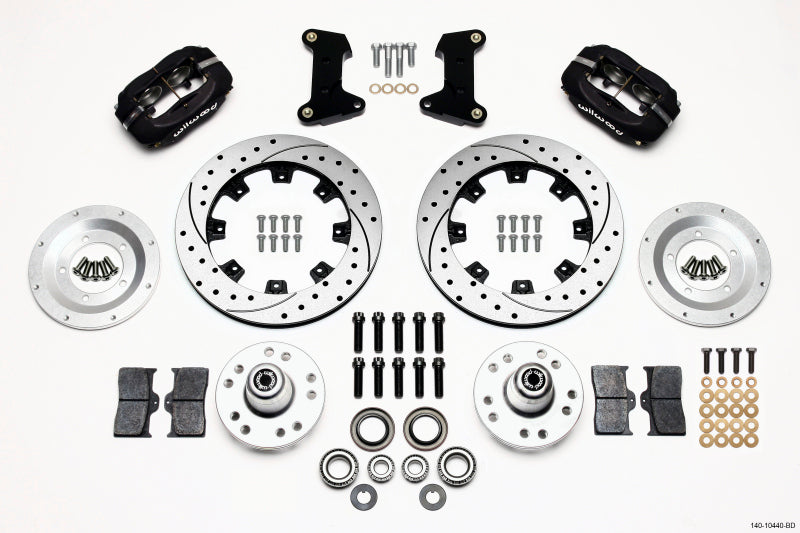 Wilwood Forged Dynalite Front Kit 12.19in Drilled 74-80 Pinto/Mustang II Disc Spindle only Wilwood Forged Dynalite Front Kit 12.19in Drilled 74-80 Pinto/Mustang II Disc Spindle only
