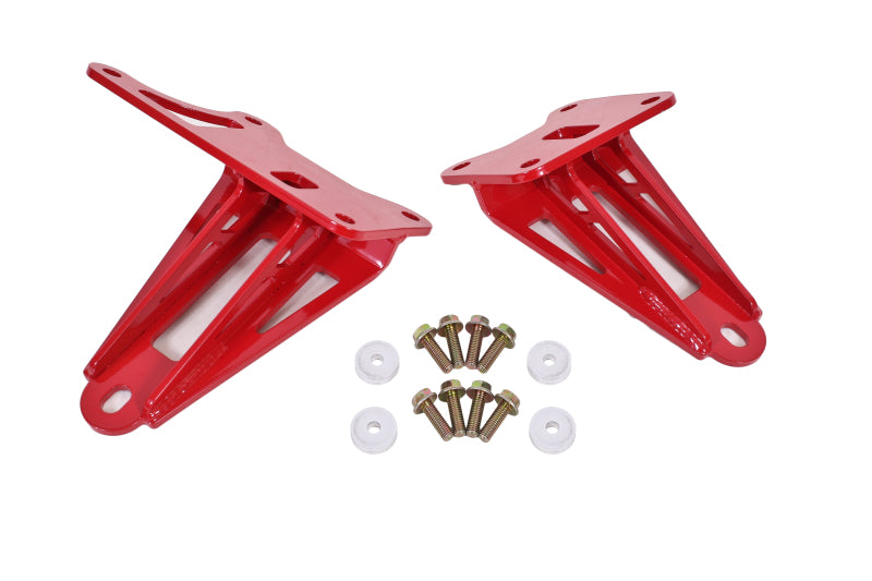 BMR 11-17 S197 Mustang Motor Mount Brackets - Red BMR 11-17 S197 Mustang Motor Mount Brackets - Red