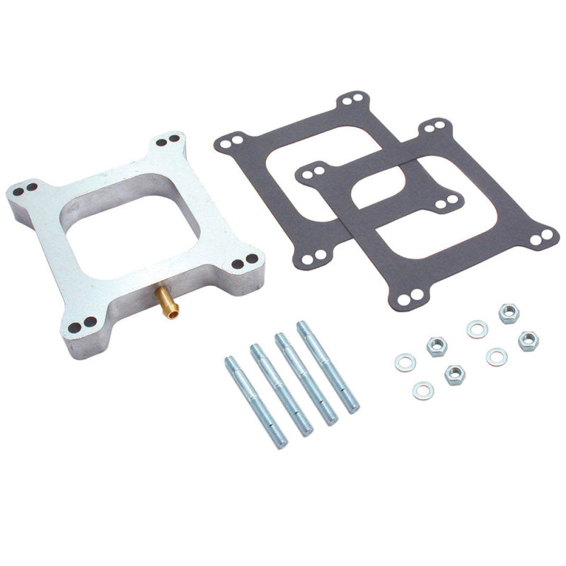 Spectre Carburetor Spacer - 1in. Open w/Tube Aluminum Spectre Carburetor Spacer - 1in. Open w/Tube Aluminum